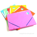 3 Flap Paper File Folder with Elastic Band Closure Recycle Paper File Folder
